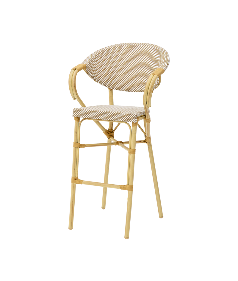 Krzesło Camillo Bar brązowo-beżowe