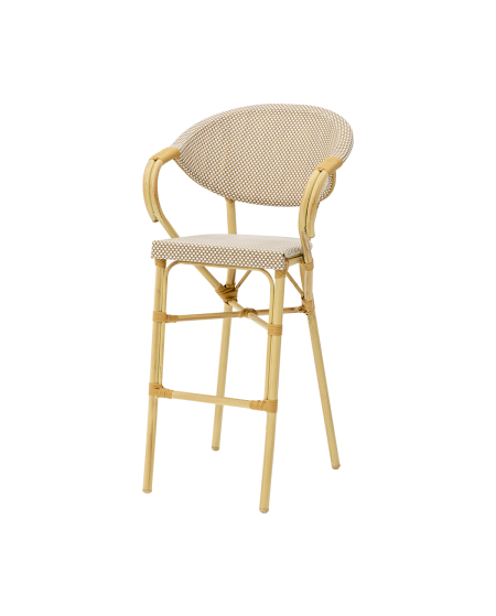 Krzesło Camillo Bar brązowo-beżowe