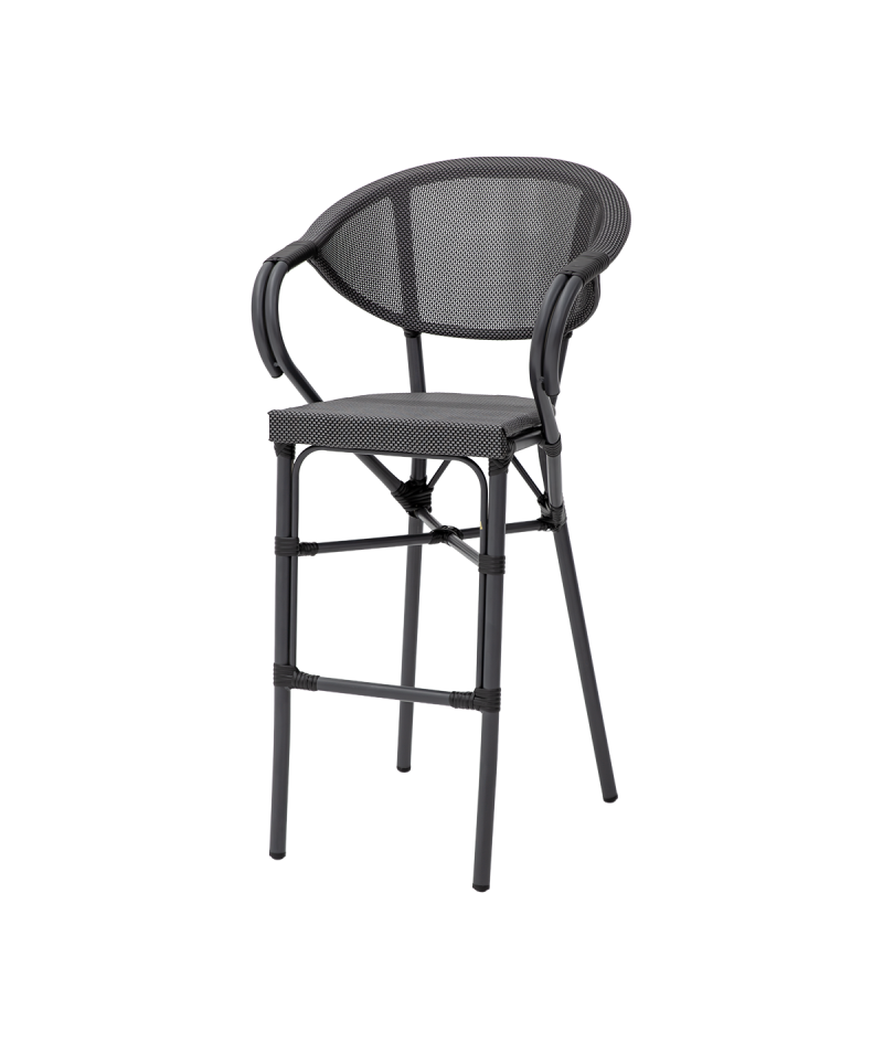 Krzesło Camillo Bar czarno-grafitowe