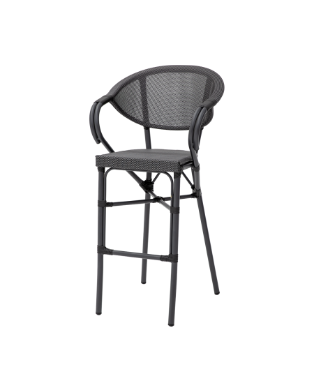 Krzesło Camillo Bar czarno-grafitowe
