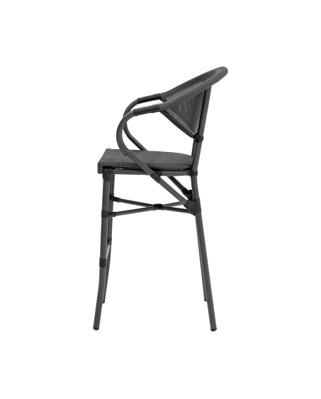 Krzesło Camillo Bar czarno-grafitowe