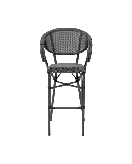 Krzesło Camillo Bar czarno-grafitowe