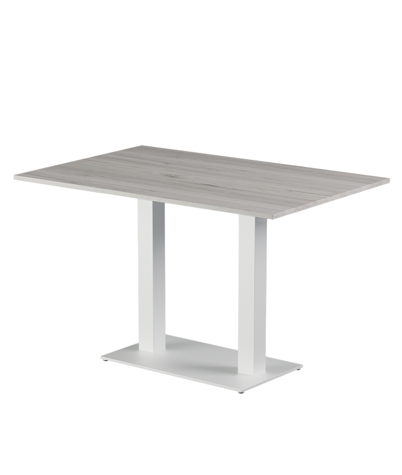 Stolik Alfa Duo biały blat laminowany