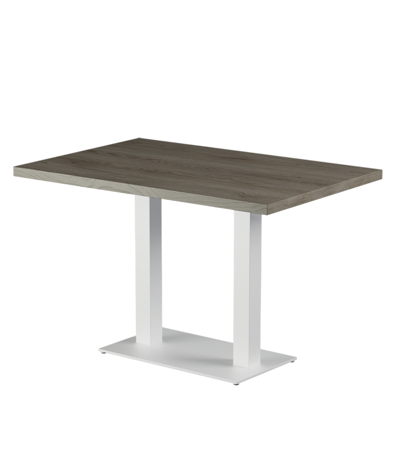 Stolik Alfa Duo biały blat laminowany