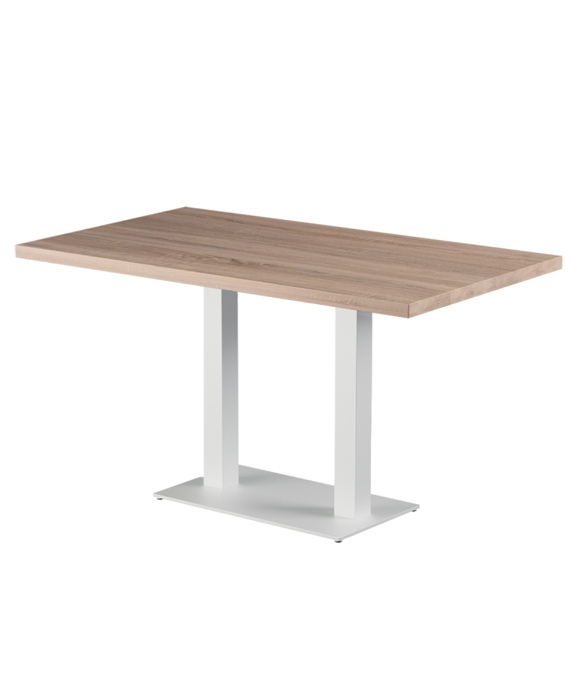 Stolik Alfa Duo biały blat laminowany