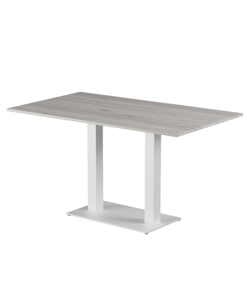 Stolik Alfa Duo biały blat laminowany