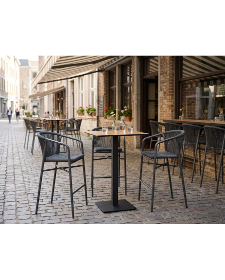 Krzesło Luigi Bar antracytowe