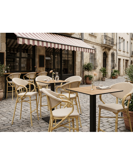 Krzesło Camillo Bar brązowo-beżowe