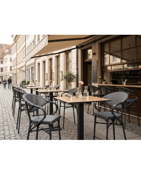 Krzesło Camillo Bar czarno-grafitowe