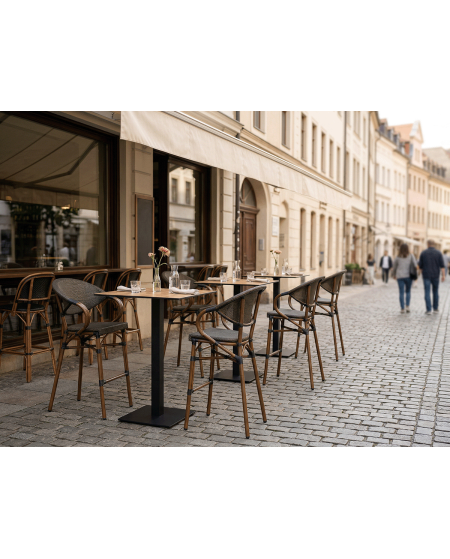 Krzesło Camillo Bar ciemny antracyt