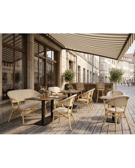 Ławka Camillo Bench brązowo-beżowa