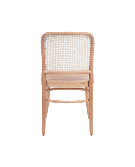 Krzesło drewniane Loomi 811 rattan naturalny