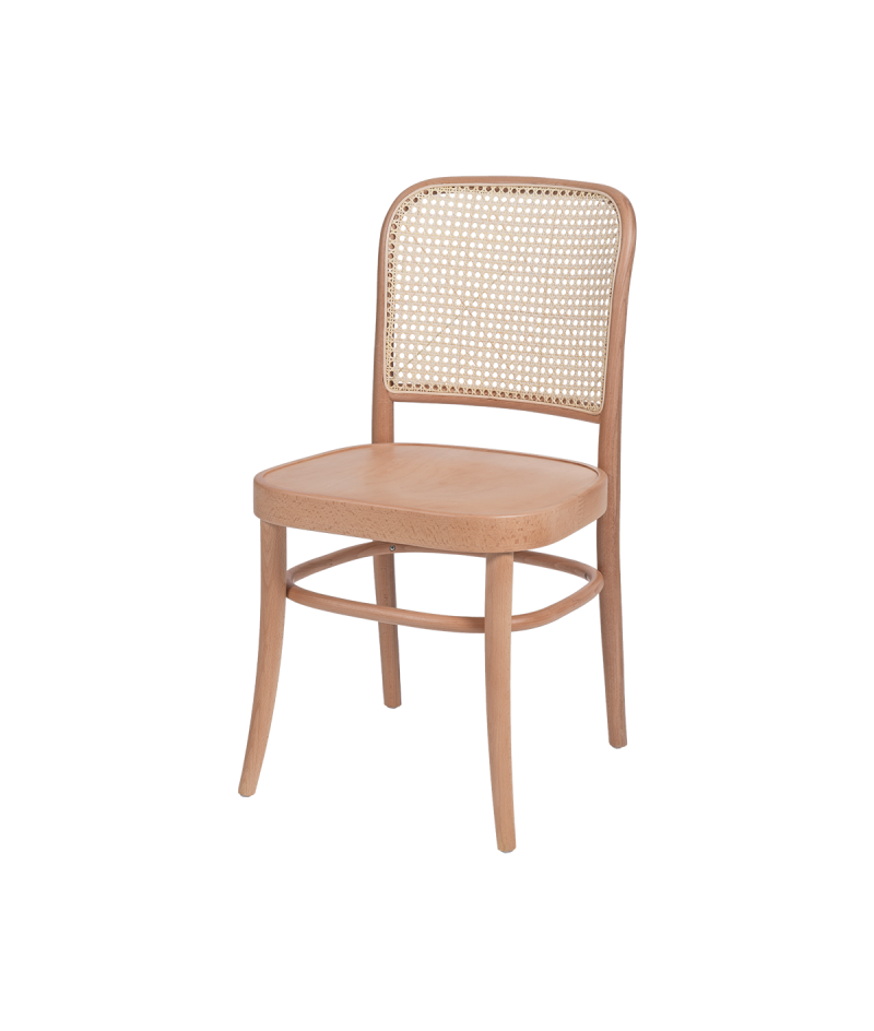 Krzesło drewniane Loomi 811 rattan naturalny