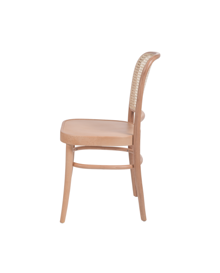 Krzesło drewniane Loomi 811 rattan naturalny