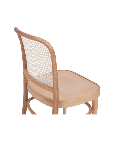 Krzesło drewniane Loomi 811 rattan naturalny