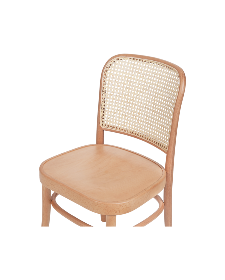 Krzesło drewniane Loomi 811 rattan naturalny