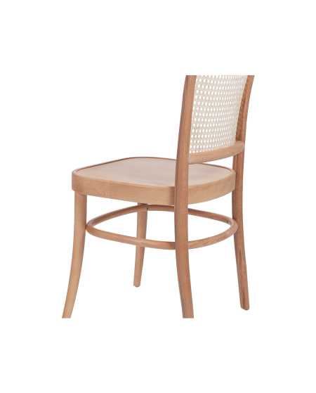 Krzesło drewniane Loomi 811 rattan naturalny