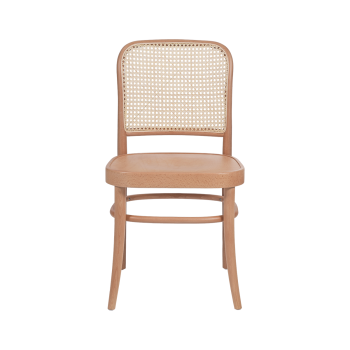 Krzesło drewniane Loomi 811 rattan naturalny