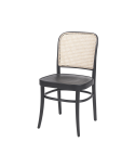 Krzesło drewniane Loomi 811 rattan czarne