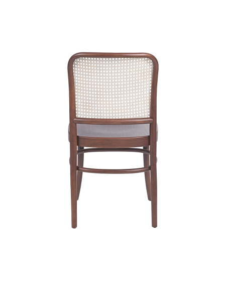 Krzesło drewniane Loomi 811 rattan orzech