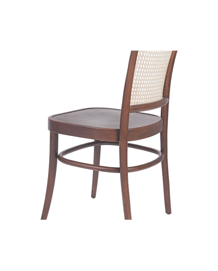 Krzesło drewniane Loomi 811 rattan orzech