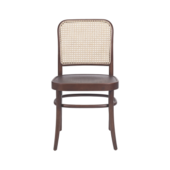 Krzesło drewniane Loomi 811 rattan orzech