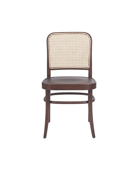 Krzesło drewniane Loomi 811 rattan orzech