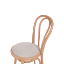 Krzesło drewniane Monet 18 naturalny - siedzisko beżowe