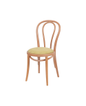 Krzesło drewniane Monet 18 naturalny - siedzisko pistacjowe