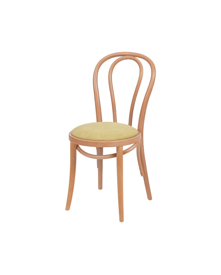 Krzesło drewniane Monet 18 naturalny - siedzisko pistacjowe