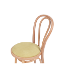 Krzesło drewniane Monet 18 naturalny - siedzisko pistacjowe