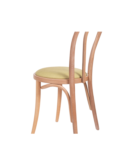 Krzesło drewniane Monet 18 naturalny - siedzisko pistacjowe