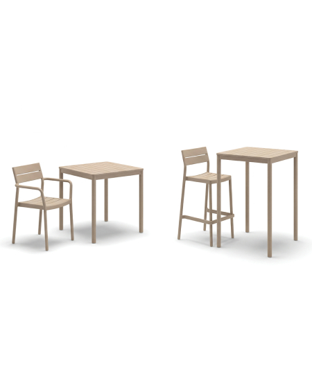 Stolik Terrazza Bar 80x80 beżowy