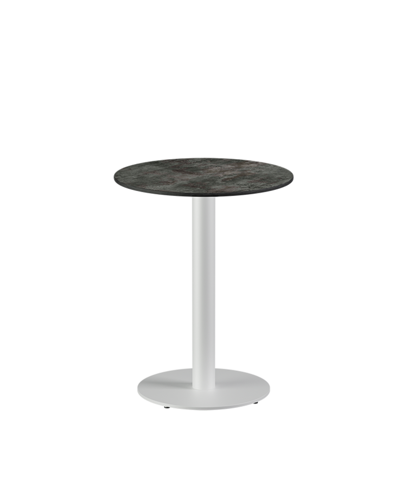 Stolik Alfa R biały blat HPL