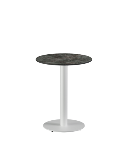 Stolik Alfa R biały blat HPL