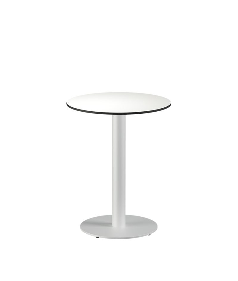 Stolik Alfa R biały blat HPL