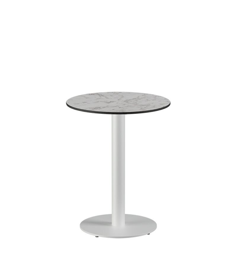 Stolik Alfa R biały blat HPL