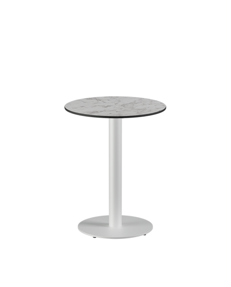 Stolik Alfa R biały blat HPL