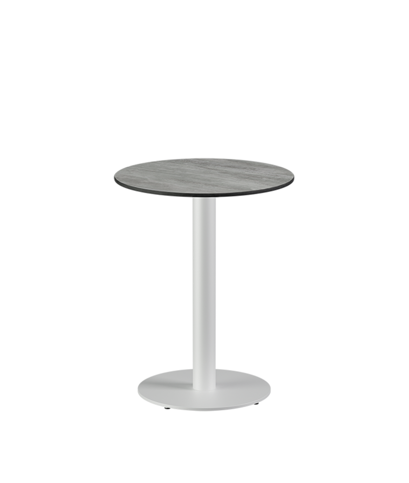 Stolik Alfa R biały blat HPL