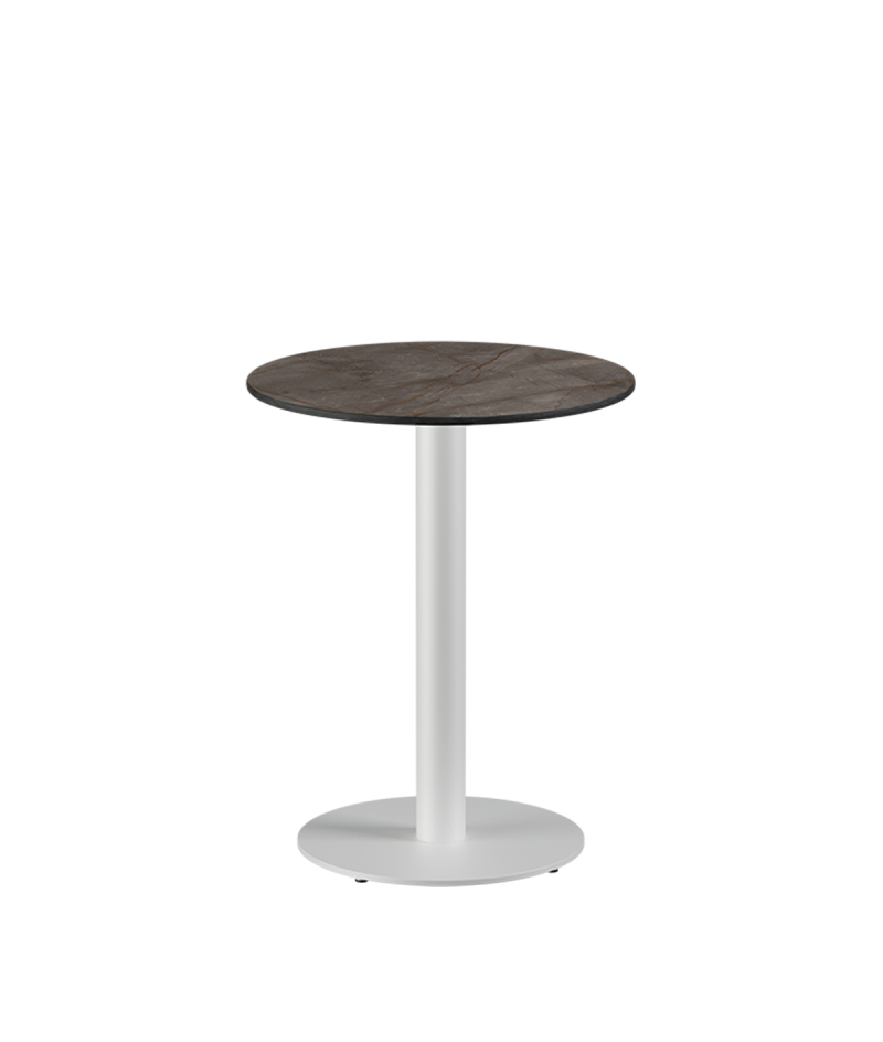 Stolik Alfa R biały blat HPL