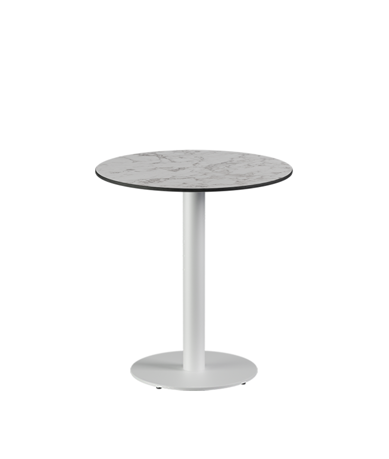 Stolik Alfa R biały blat HPL