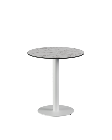 Stolik Alfa R biały blat HPL