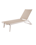 Leżak Riviera biało-beżowy