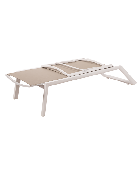 Leżak aluminiowy Riviera beżowy
