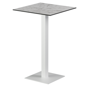 Stolik Alfa Bar biały blat HPL