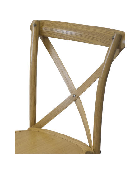 Krzesło Cross-Back Wood jasny rustykalny