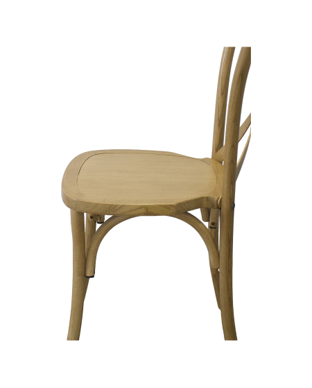 Krzesło Cross-Back Wood jasny rustykalny