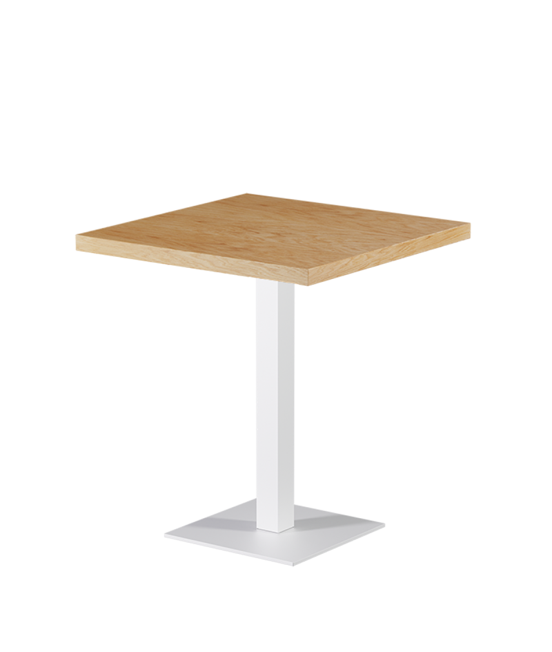 Stolik Alfa S biały blat drewniano-fornirowany