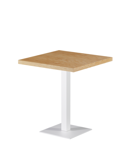 Stolik Alfa S biały blat drewniano-fornirowany