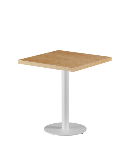 Stolik Alfa R biały blat drewniano-fornirowany